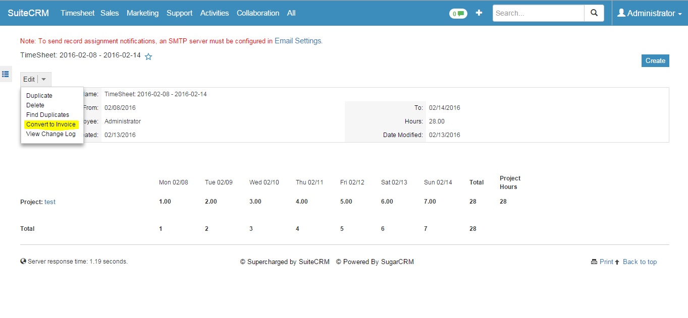 suitecrm-timesheets-invoicing-suitecrm-module